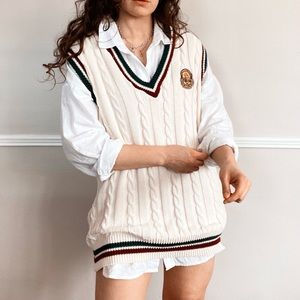 Vintage Tennis Hall of Fame Long Sweater Vest